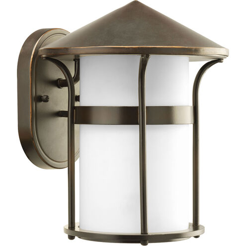 Welcome 1 Light 11 inch Antique Bronze Outdoor Wall Lantern in Etched