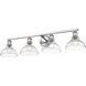 Yep Carver Vanity Wall Light in Chrome, Clear Glass