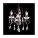 Mini Crystal 3 Light 13 inch Vintage Bronze Crystal Chandelier Ceiling Light