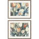 Tender Tuplips Blue and Pink and Multi Framed Art