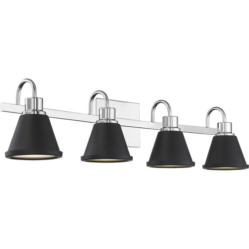 Bette LED 32 inch Polished Nickel and Matte Black Vanity Light Wall Light