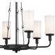 Homestead Vetivene 6 Light 29 inch Textured Black Chandelier Ceiling Light, Vetivene