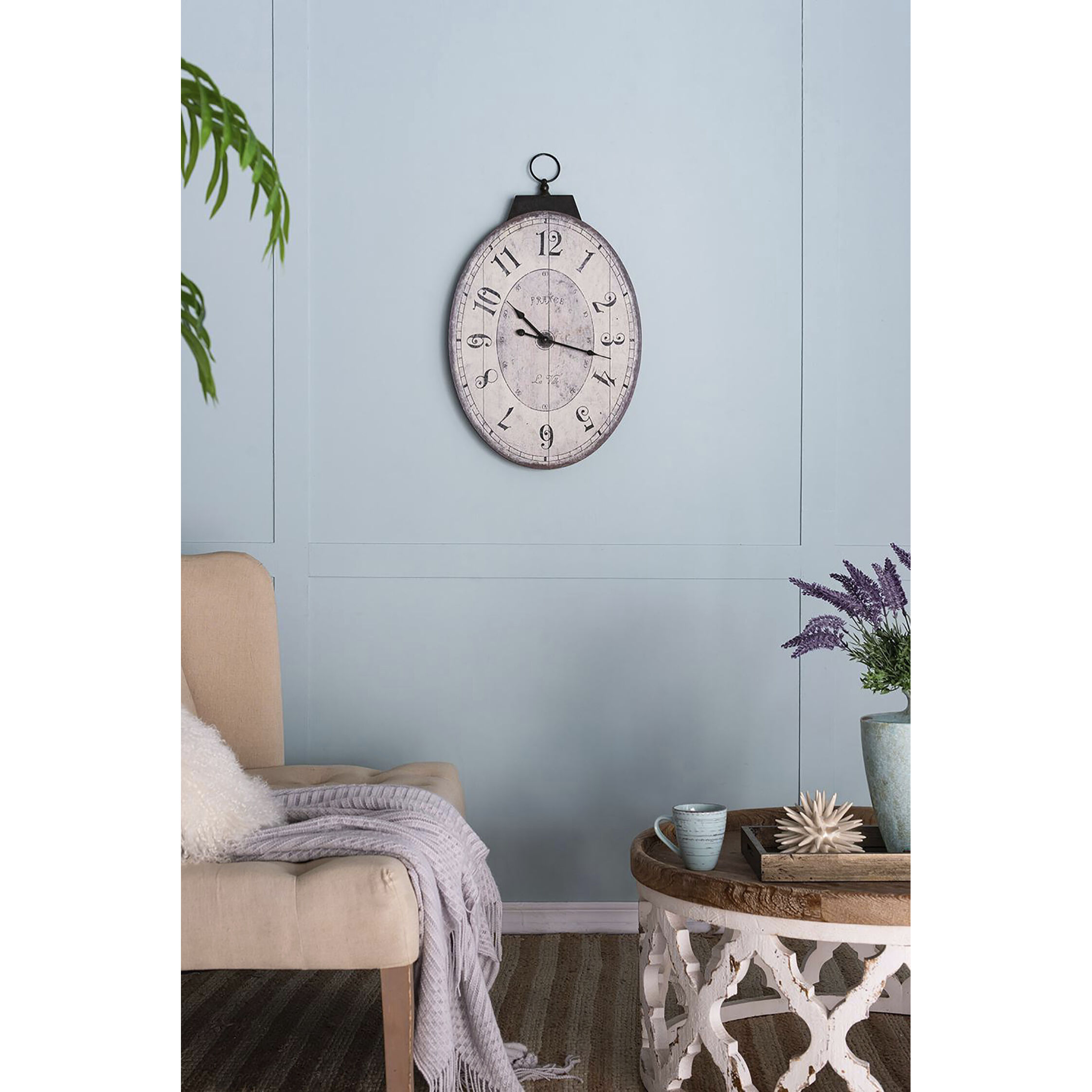 Thaddeus 29 X 17.7 inch Wall Clock