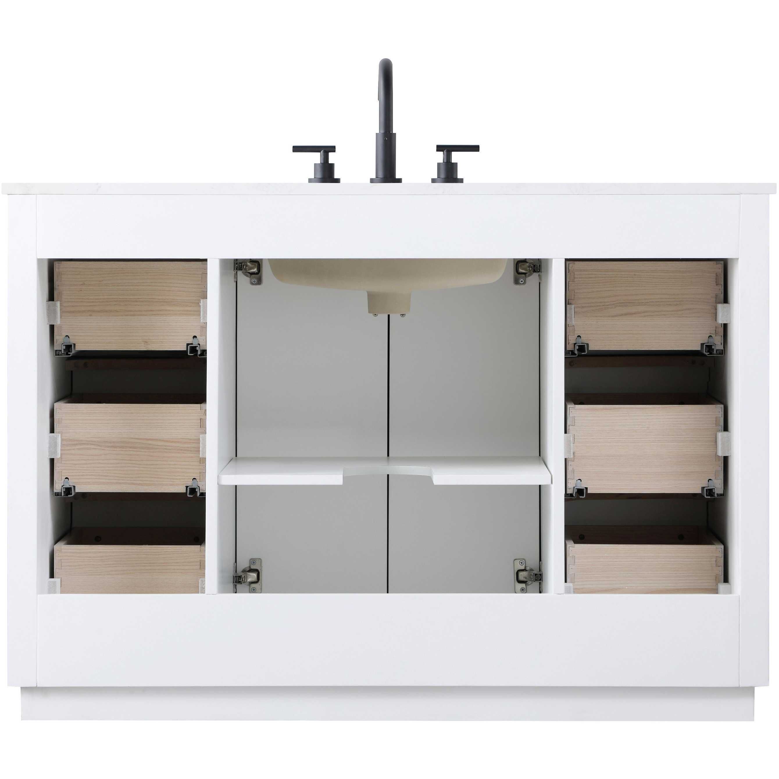 Chase 48 X 34 inch White Bathroom Vanity Cabinet