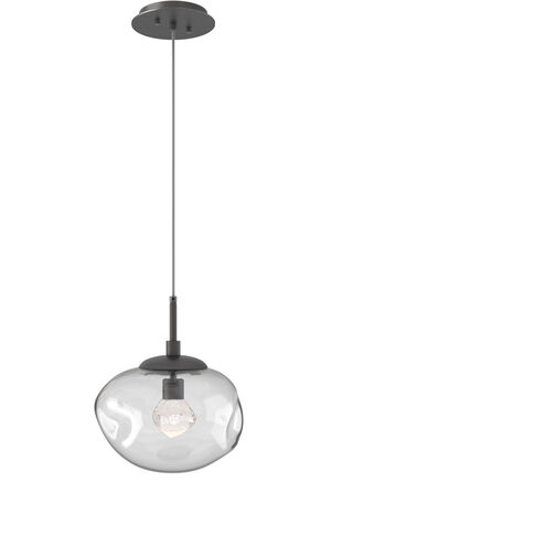 Nova LED LED 10 inch Graphite Pendant Ceiling Light in 2700K LED, Zircon Inner - Clear Outer