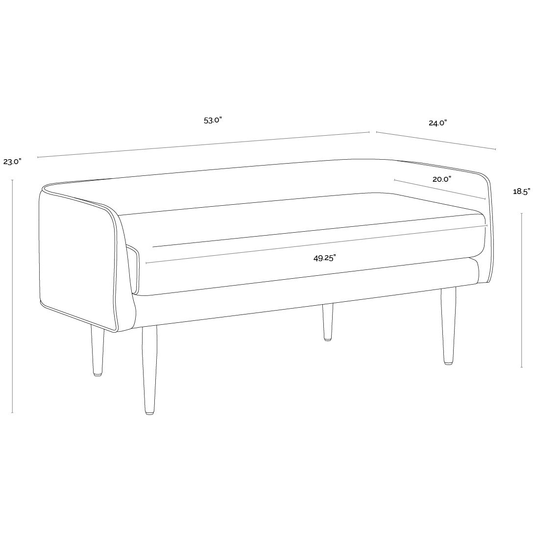 Sammy Cream Sky Bench