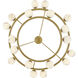 Selene LED 48 inch Lacquered Brass Chandelier Ceiling Light in Swirled, Multi Tier