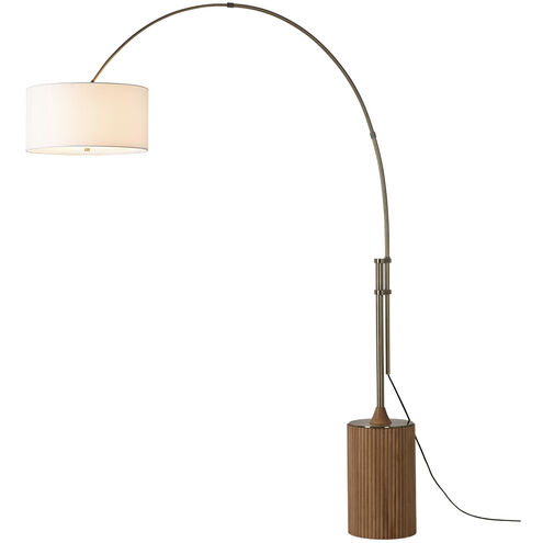 Tambo 86 inch 23.00 watt Natural Ash and Weathered Brass Arc Floor Lamp Portable Light