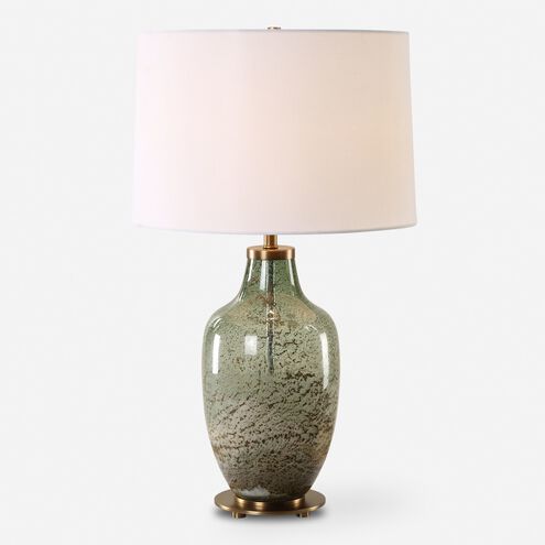 Chianti 27.5 inch 150 watt Olive Green and Antique Brass Table Lamp Portable Light