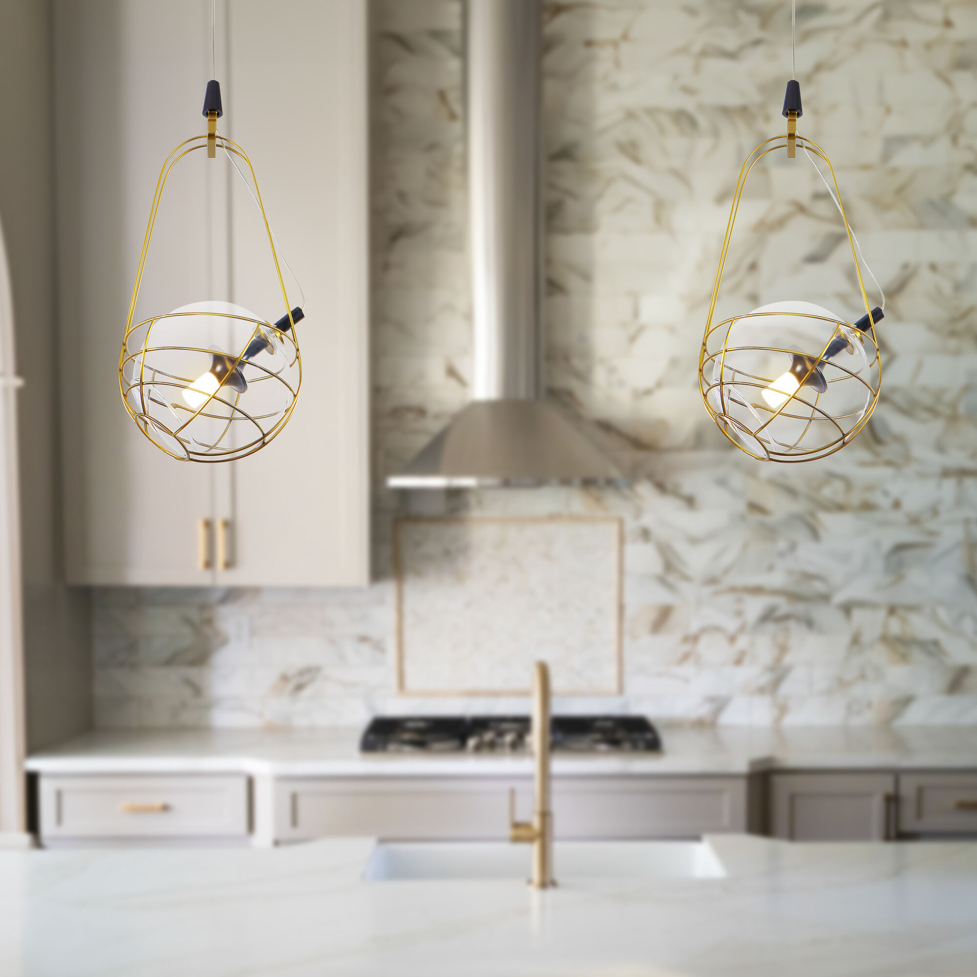 Artisan Collection/FIRENZE Series 7.25 inch Antique Brass Pendant Ceiling Light