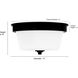 Strayhan 2 Light 13 inch Matte Black Flush Mount Ceiling Light