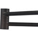 Joshua 25 inch 150 watt Aged Bronze Swingarm Sconce Wall Light in Standard