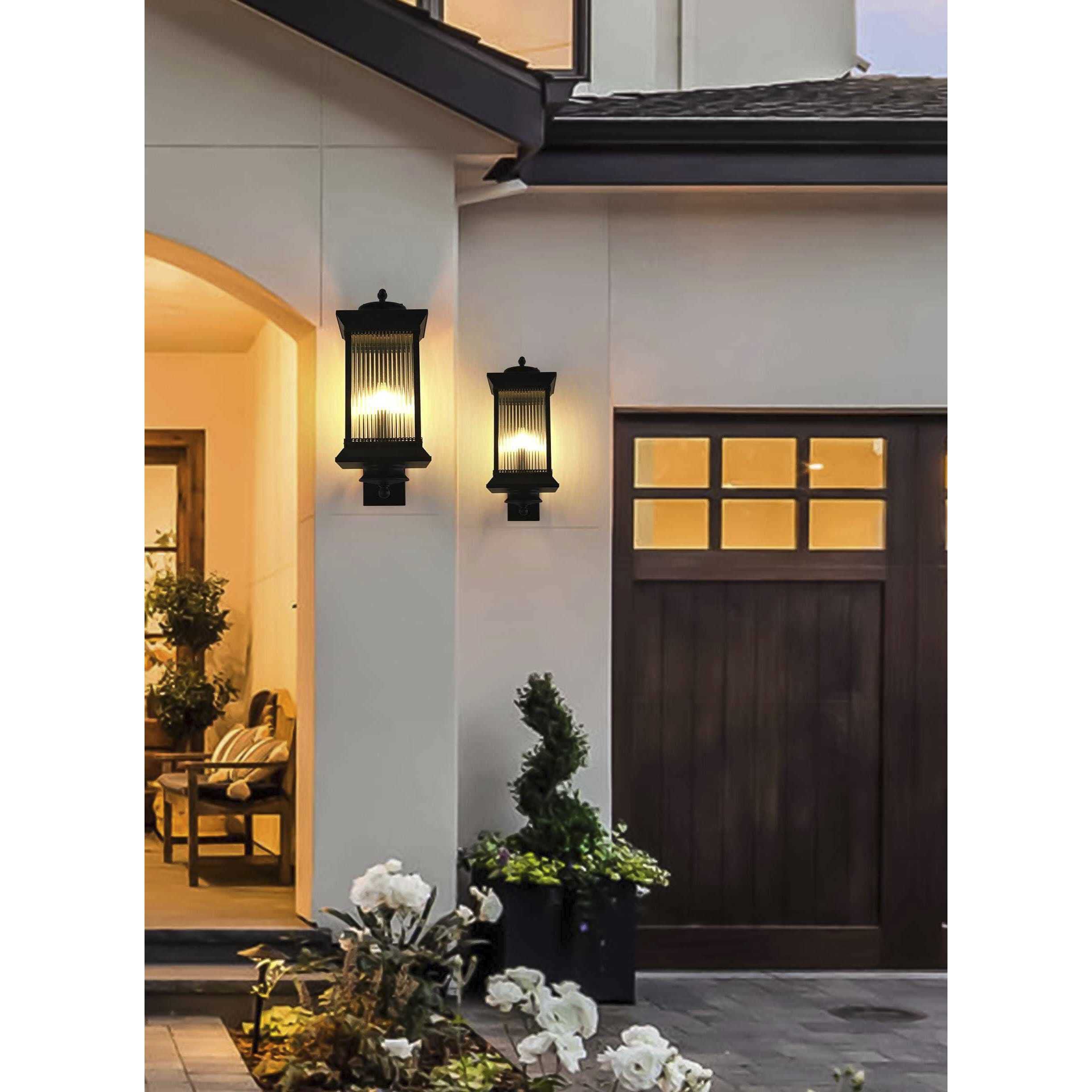 Collins 4 Light 27.5 inch Black Outdoor Wall Sconce