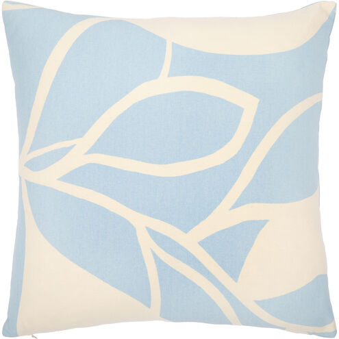 Natur 18 inch Light Blue Pillow Kit in 18 x 18, Square