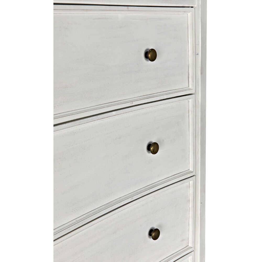 Hampton White Wash Dresser, Tall Boy