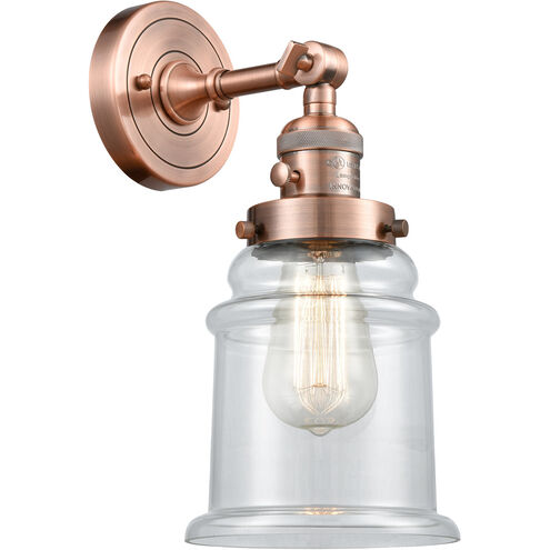 Franklin Restoration Canton LED 7 inch Antique Copper Sconce Wall Light, Franklin Restoration