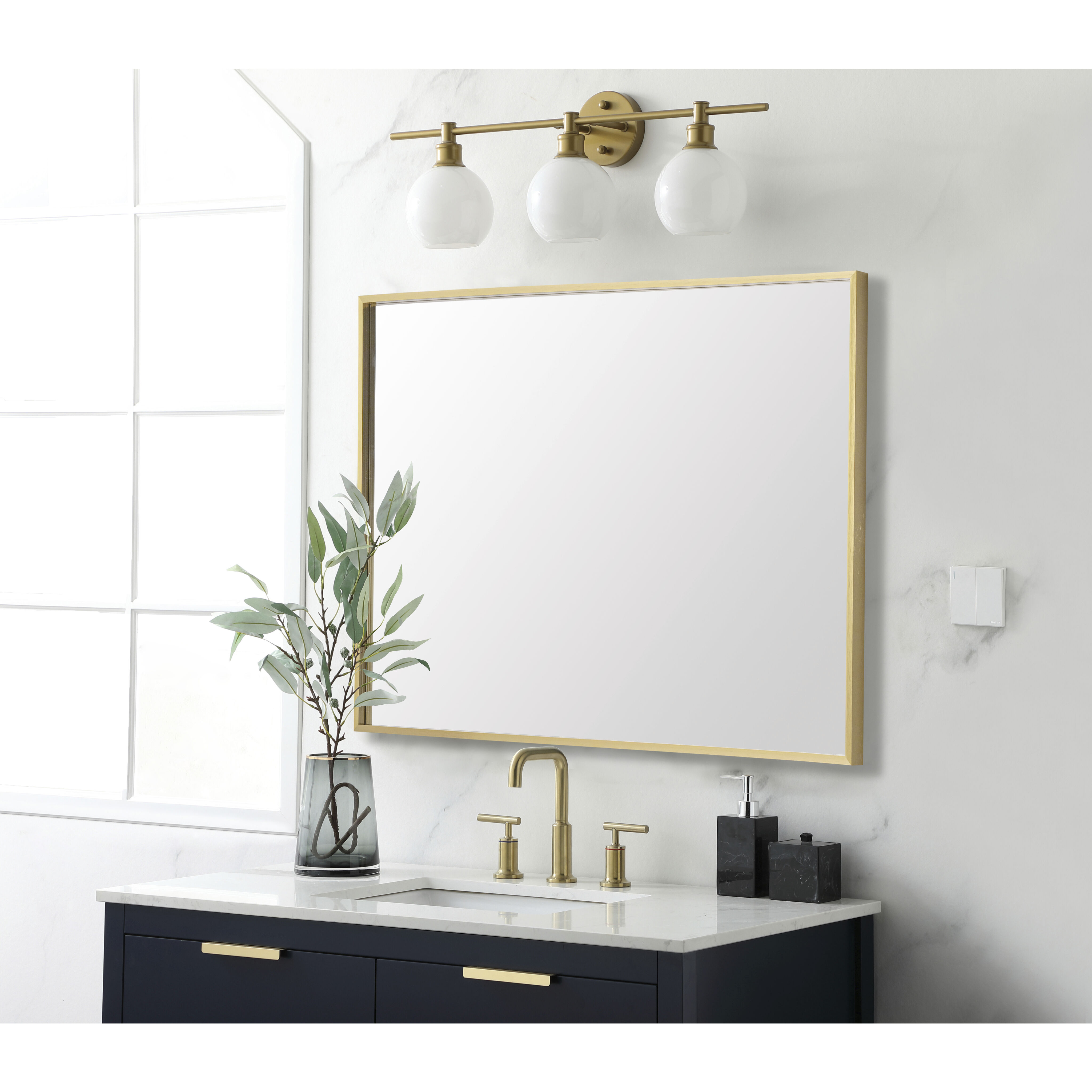 Grace 36 X 30 inch Gold Mirror