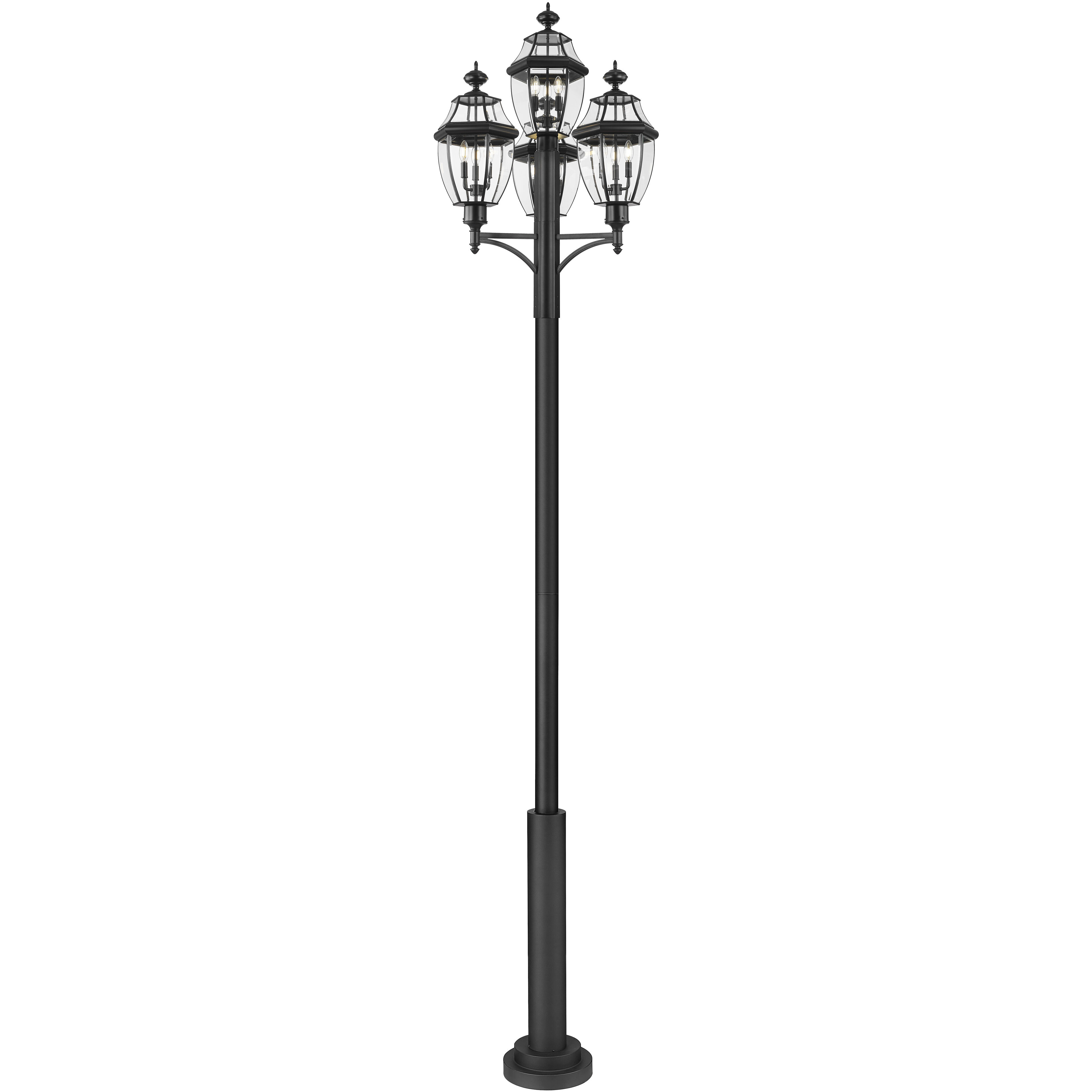 Westover 12 Light 138.25 inch Black Outdoor Post Mounted Fixture in G9
