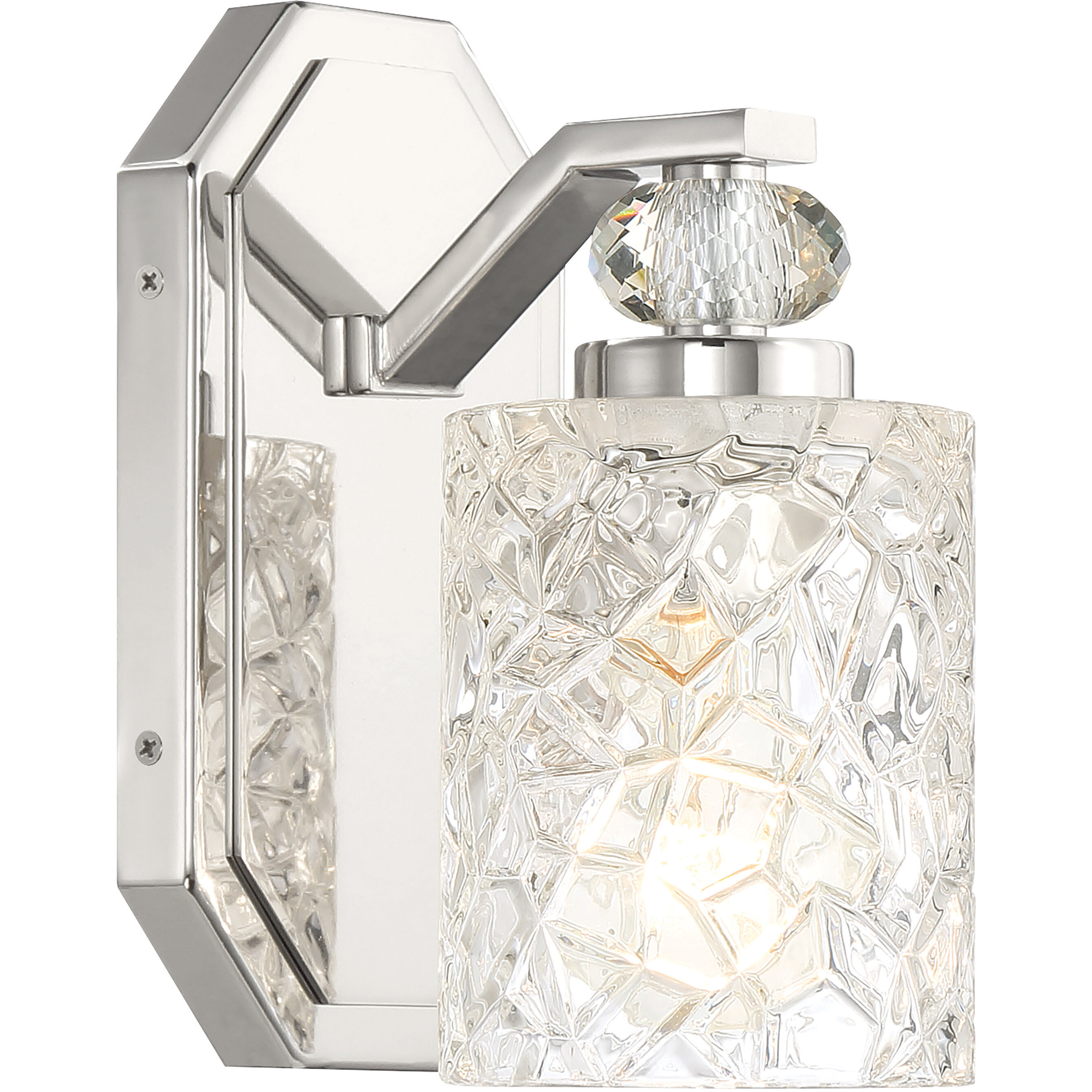 Crystal Kay 1 Light 4.5 inch Chrome Bath Vanity Wall Light