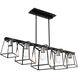 Cape Breton 5 Light 43 inch Buffed Nickel and Graphite Linear Ceiling Light