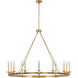 Chapman & Myers Launceton LED 53.25 inch Antique-Burnished Brass Ring Chandelier Ceiling Light, Grande