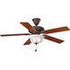 AirPro 52 inch Cobblestone Ceiling Fan in Rosewood/Honey Pine
