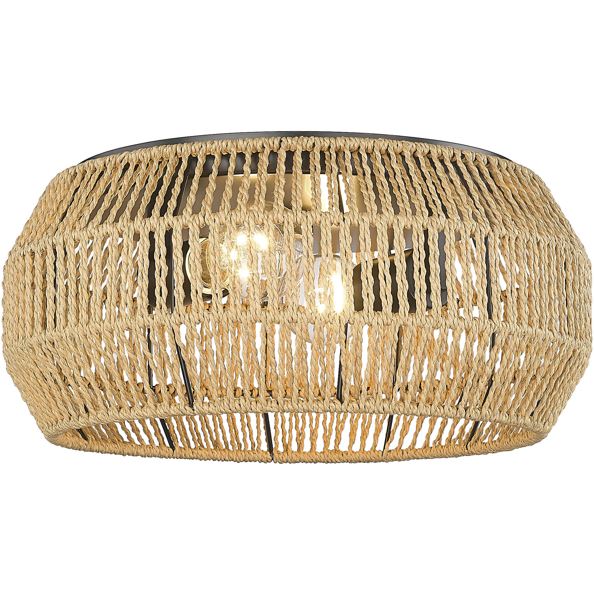 Marlee 2 Light 14.13 inch Matte Black Flush Mount Ceiling Light