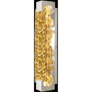 Terra 2 Light 6 inch Silver ADA Sconce Wall Light in Antique Gold Leaf Studio Glass