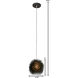 Urchin 1 Light 6.25 inch Black Mini Pendant Ceiling Light