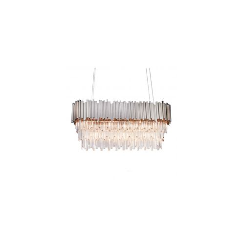Canada 10 Light 12 inch Shiny Nickel Chandelier Ceiling Light