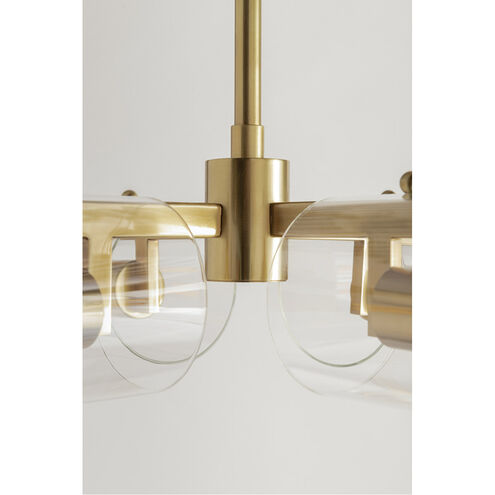 Ariel 4 Light 28 inch Aged Brass Chandelier Ceiling Light