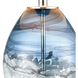 Livingstone 25 inch 150 watt Blue with Clear Table Lamp Portable Light