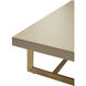 Temy 43.94 X 43.94 inch Top: Gray; Base: Metallic - Bronze Coffee Table