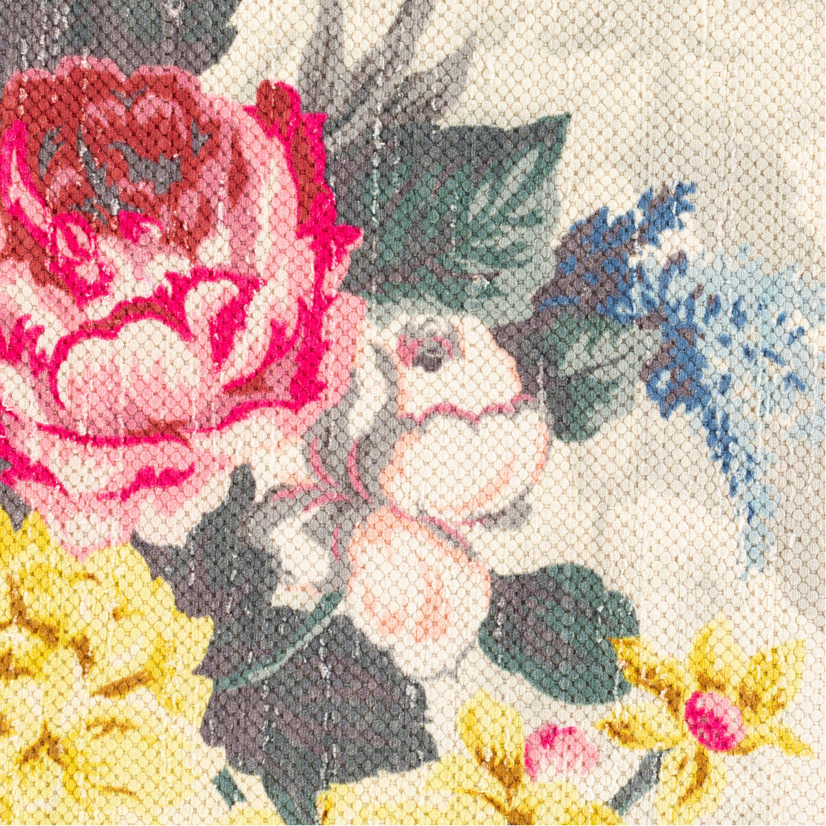 Daphne 22 X 14 inch Cream/Dark Green/Bright Pink/Dark Red Pillow Kit, Lumbar