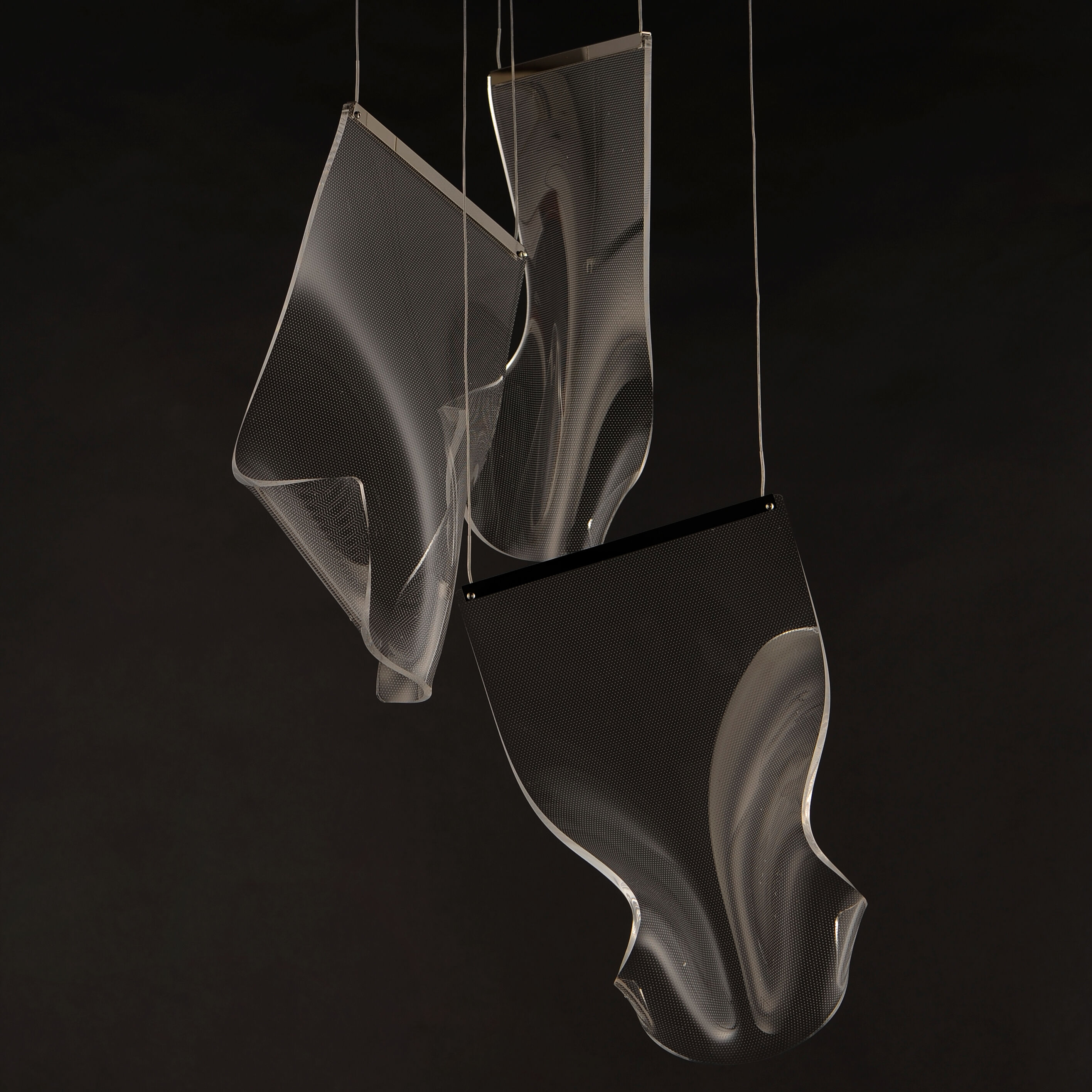 Rinkle LED 15.75 inch Polished Chrome Multi-Light Pendant Ceiling Light