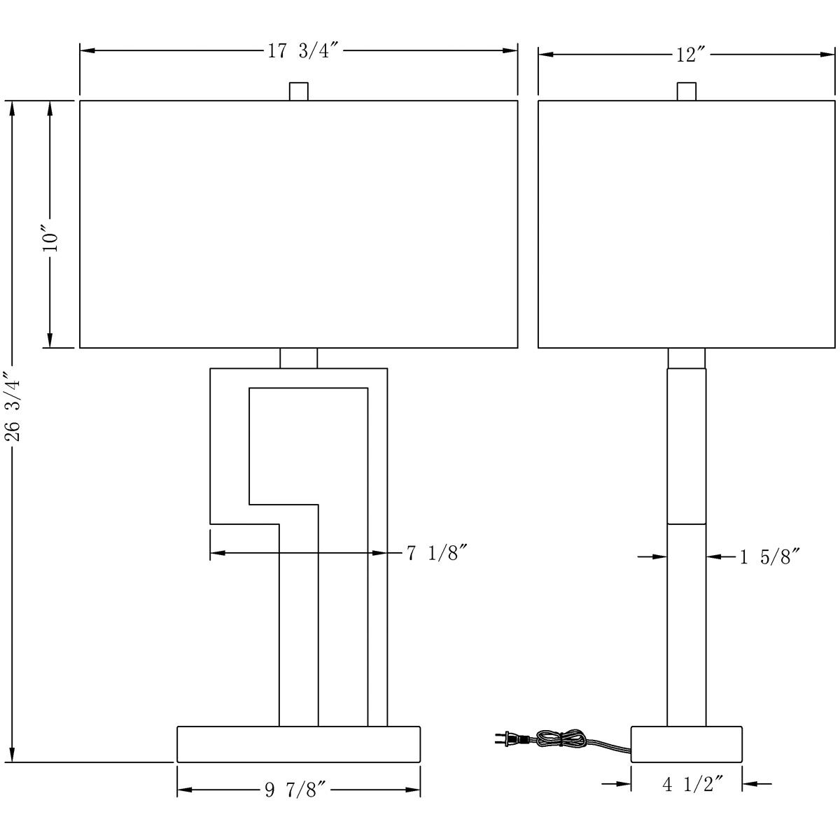 Stella 26.75 inch 150.00 watt Antique Brass and Black Matte Table Lamp Portable Light
