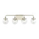 Bryce 4 Light 30 inch Brushed Nickel Bath Vanity Wall Sconce Wall Light