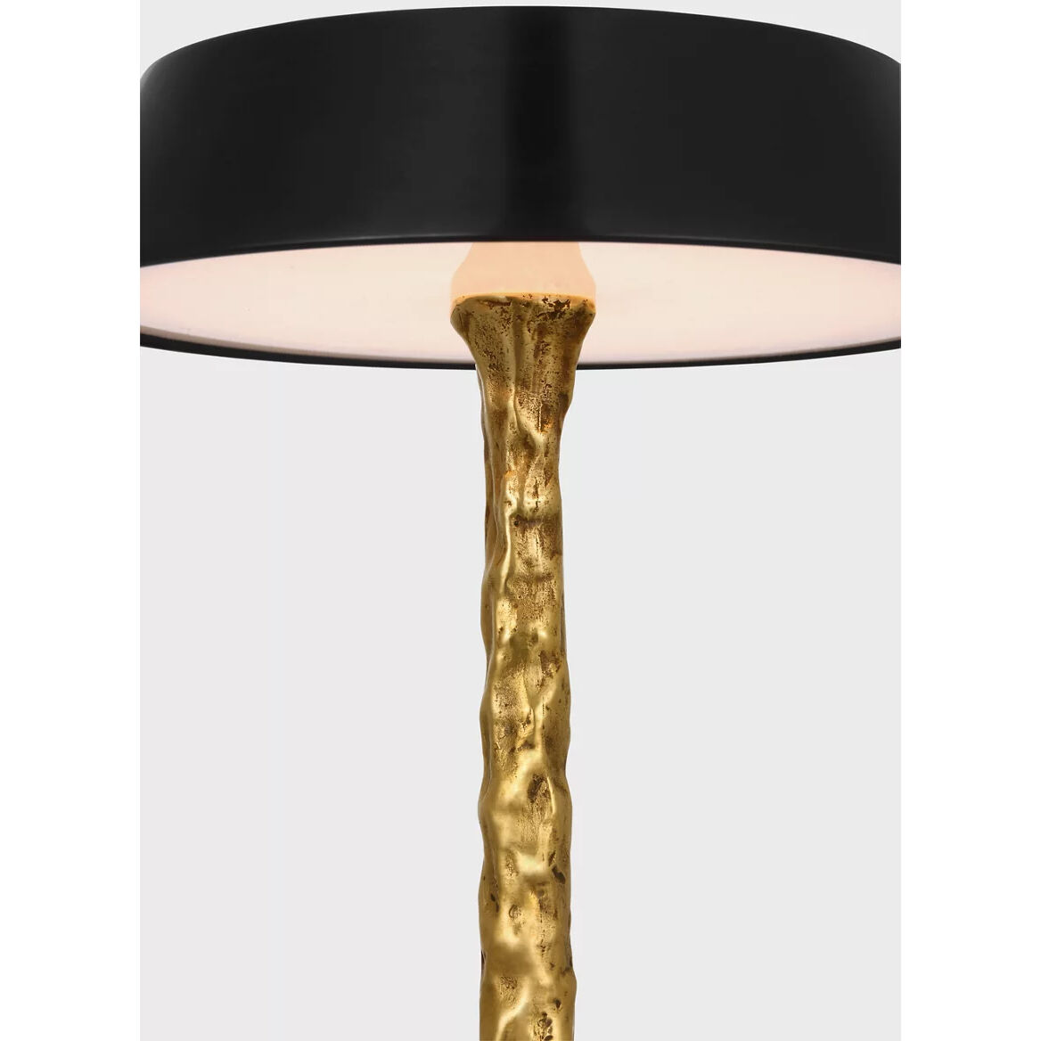 Ian K. Fowler Ilosi 12 inch 2 watt Hand-Rubbed Antique Brass Sculpted Rechargeable Table Lamp Portable Light