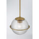Luniva 1 Light 9 inch Legacy Brass Mini Pendant Ceiling Light