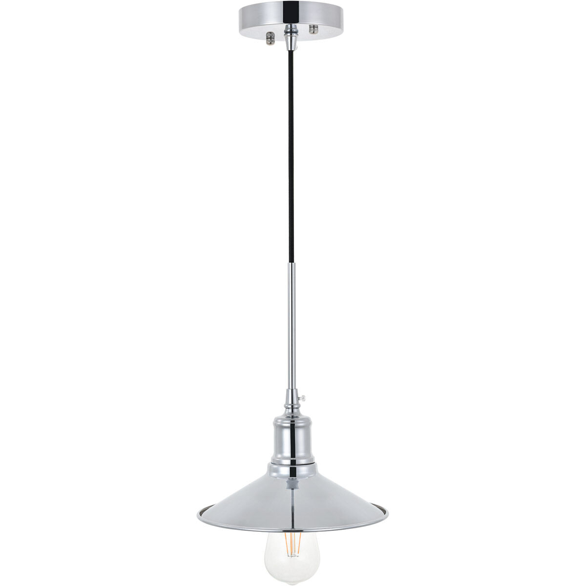 Etude 1 Light 8.7 inch Chrome Pendant Ceiling Light