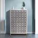 Arrouge White and Gray with Gold Cabinet, Tall