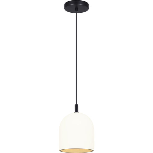 Jack 1 Light 6 inch Matte Black Pendant Ceiling Light in White Cement