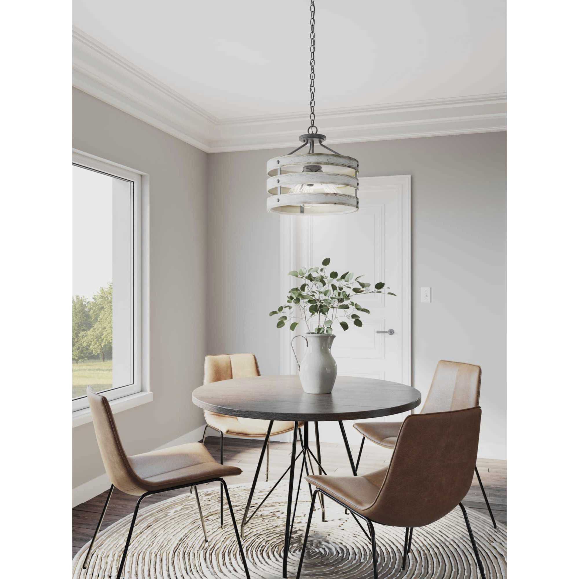 Gulliver 3 Light 17 inch Galvanized Semi-Flush Mount Convertible Ceiling Light