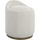 Swirl 24 inch Solid Wood and Neutral Polyester Ottoman