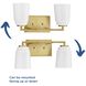 Spenser 2 Light 15.62 inch Brushed Gold Vanity Light Wall Light