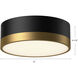 Alora Mood Brisbane 2 Light 12 inch Aged Gold/White Flush Mount Ceiling Light in Aged Gold and White