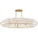Rene 10 Light 60 inch Distressed Brass Chandelier Ceiling Light