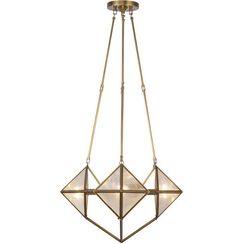 Cairo 4 Light 21 inch Vintage Brass Chandelier Ceiling Light