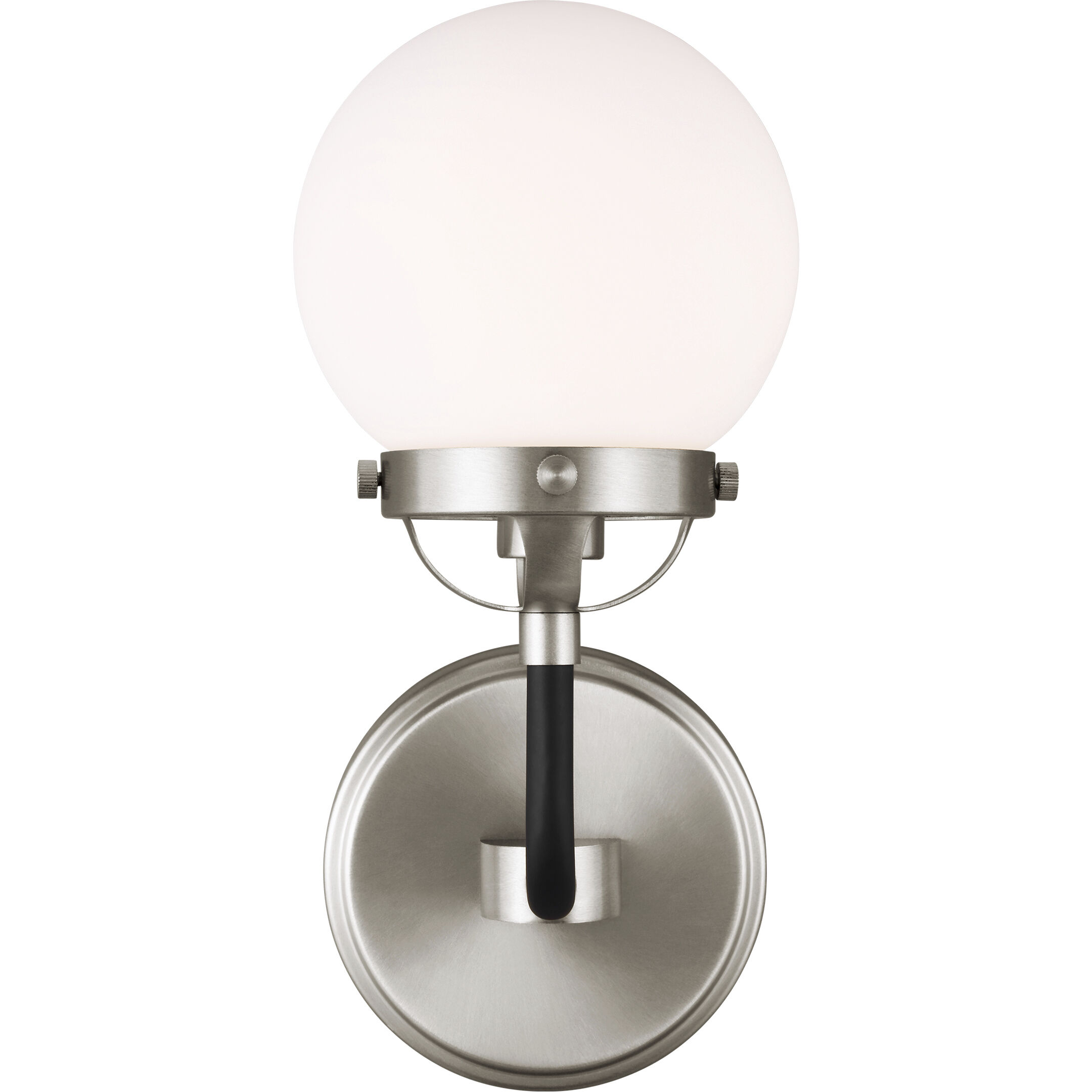 Ian K. Fowler Cafe Wall Bath Fixture Wall Light in Brushed Nickel