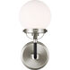 Ian K. Fowler Cafe 1 Light 5.25 inch Brushed Nickel Wall Bath Fixture Wall Light